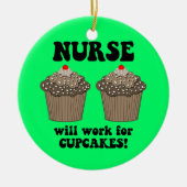 grappig verpleegster keramisch ornament (Voorkant)