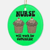 grappig verpleegster keramisch ornament (Links)