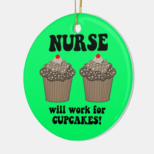 grappig verpleegster keramisch ornament (Links)