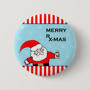 Grappig verpleegster of dokter vakantiegeschenk ronde button 5,7 cm