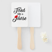 Grappig verpleegster shirt. 1 handwaaier (Voorkant en achterkant)