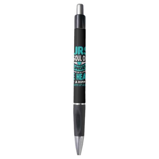 Grappig Verpleegster woord art soul Pen (Voorkant Verticaal)