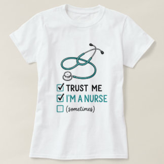 Grappig verpleegsterschecklist T-shirt | Grappig R