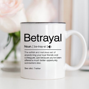 Grappig verraad personeel baas verlaten cadeau wer tweekleurige koffiemok