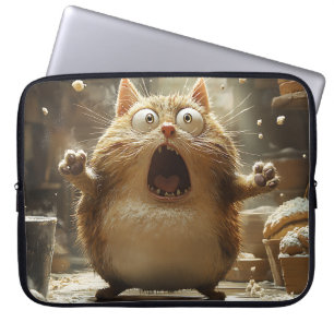 GRAPPIG VERRAST DIKKE KITTY CAT LAPTOP SLEEVE