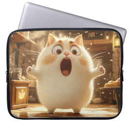 GRAPPIG VERRAST DIKKE KITTY CAT LAPTOP SLEEVE