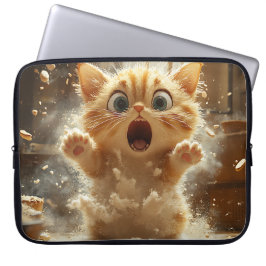 GRAPPIG VERRAST DIKKE KITTY CAT LAPTOP SLEEVE