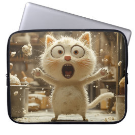 GRAPPIG VERRAST DIKKE KITTY CAT LAPTOP SLEEVE