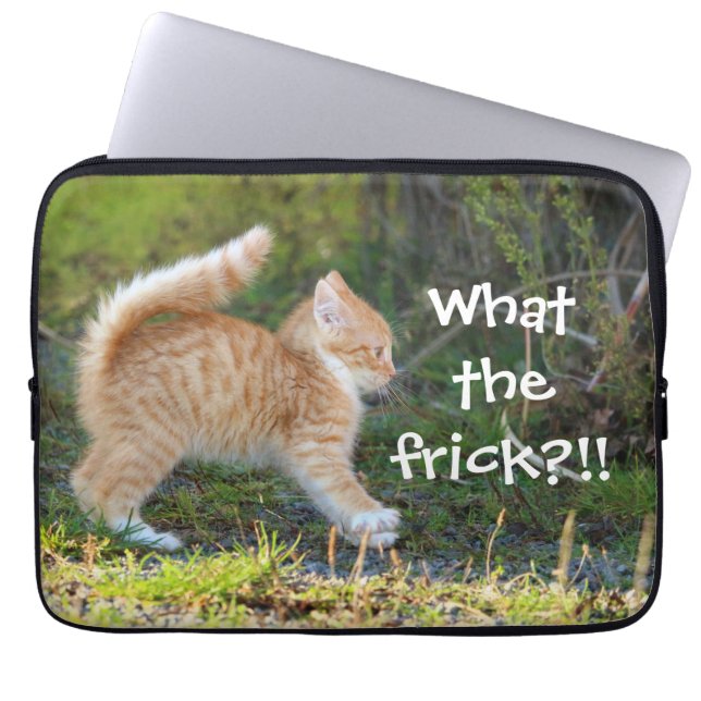 Grappig verrast Ginger Kitten wat de Frick heeft Laptop Sleeve (Voorkant)