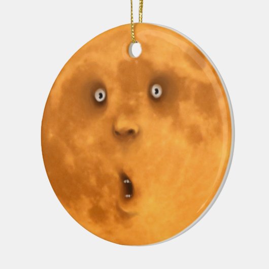 Grappig verrast Ornament van het Full Moon Face (Links)