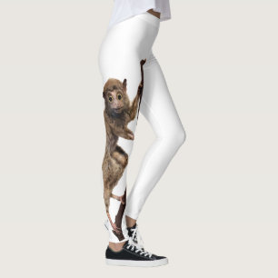 Grappig Verrast Taxidermie Lemur Apenwezen Leggings