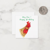 Grappig verraste booster - Happy Birthday Notitiekaartje (Voorkant / Achterkant in situ)