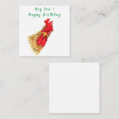 Grappig verraste booster - Happy Birthday Notitiekaartje (Voorkant / Achterkant)