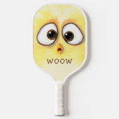 Grappig verraste Cartoon van Chicken Pickleball Pa Pickleball Paddle (Voorkant)