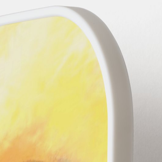 Grappig verraste Cartoon van Chicken Pickleball Pa Pickleball Paddle (Links Detail)