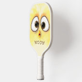 Grappig verraste Cartoon van Chicken Pickleball Pa Pickleball Paddle (Links)