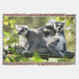 Grappig verraste Lemurs van Madagaskar Deken