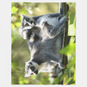 Grappig verraste Lemurs van Madagaskar Fleece Deken (Voorkant)
