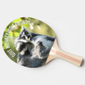 Grappig verraste Lemurs van Madagaskar Tafeltennisbatje (Zijkant)