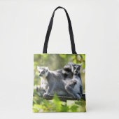 Grappig verraste Lemurs van Madagaskar Tote Bag (Voorkant)