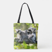 Grappig verraste Lemurs van Madagaskar Tote Bag (Achterkant)