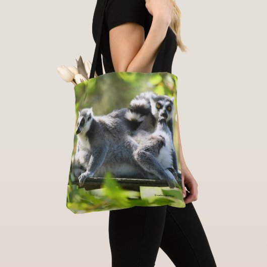 Grappig verraste Lemurs van Madagaskar Tote Bag (Dichtbij)