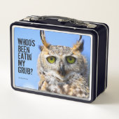 Grappig verraste mooie, mooie, gehoornde oep (Achterkant)