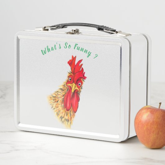 Grappig verraste nieuwsgierige rooster - Wat is zo (In situ)