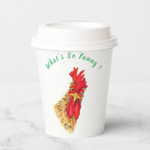 Grappig verraste nieuwsgierige rooster - Wat is zo Papieren Bekers