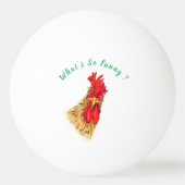 Grappig verraste nieuwsgierige rooster - Wat is zo Pingpongbal (Achterkant)