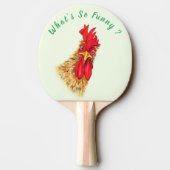 Grappig verraste nieuwsgierige rooster - Wat is zo Tafeltennisbatje (Achterkant)