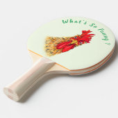 Grappig verraste nieuwsgierige rooster - Wat is zo Tafeltennisbatje (Voorkant Gekanteld)