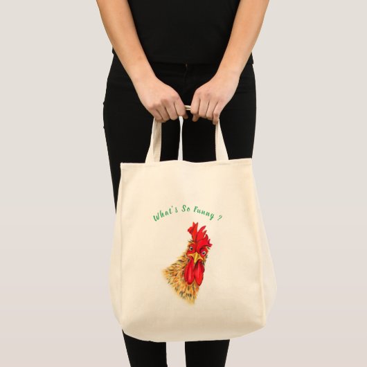 Grappig verraste nieuwsgierige rooster - Wat is zo Tote Bag (Voorkant (product))