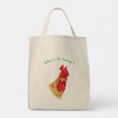 Grappig verraste nieuwsgierige rooster - Wat is zo Tote Bag (Achterkant)