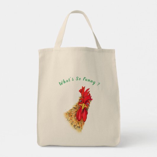 Grappig verraste nieuwsgierige rooster - Wat is zo Tote Bag (Achterkant)