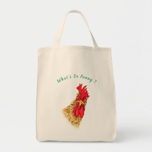 Grappig verraste nieuwsgierige rooster - Wat is zo Tote Bag (Voorkant)