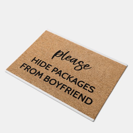 Grappig, verstop alsjeblieft pakketten van boyvrie deurmat (Schuin)