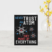 Grappig Vertrouw nooit op een atoom natuurkunde st Kaart (Gele Bloem)