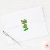 Grappig Vertrouw nooit op een atoom Vierkante Sticker (Envelop)
