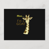 Grappig verwarrend Giraffe Moo ik ben een geit Aankondigingskaart (Voorkant)