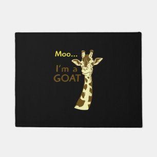 Grappig verwarrend Giraffe Moo ik ben een geit Deurmat