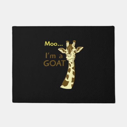 Grappig verwarrend Giraffe Moo ik ben een geit Deurmat (Voorkant)