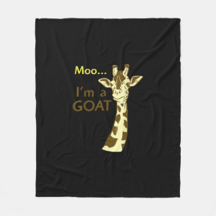 Grappig verwarrend Giraffe Moo ik ben een geit Fleece Deken