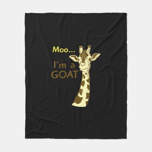 Grappig verwarrend Giraffe Moo ik ben een geit Fleece Deken (Voorkant)
