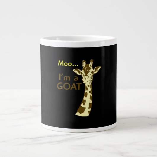 Grappig verwarrend Giraffe Moo ik ben een geit Grote Koffiekop (Voorkant)