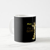 Grappig verwarrend Giraffe Moo ik ben een geit Koffiemok (Voorkant links)