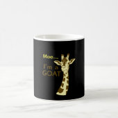 Grappig verwarrend Giraffe Moo ik ben een geit Koffiemok (Center)