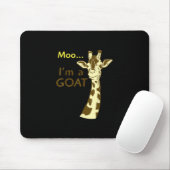 Grappig verwarrend Giraffe Moo ik ben een geit Muismat (Met muis)