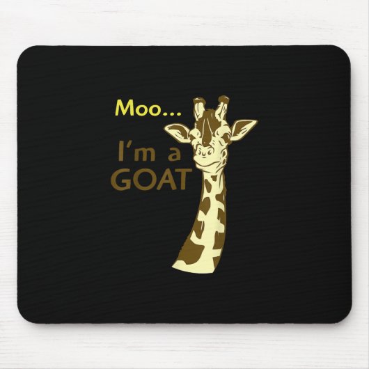 Grappig verwarrend Giraffe Moo ik ben een geit Muismat (Voorkant)