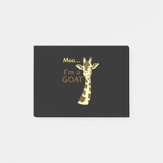 Grappig verwarrend Giraffe Moo ik ben een geit Post-it® Notes (Voorkant)